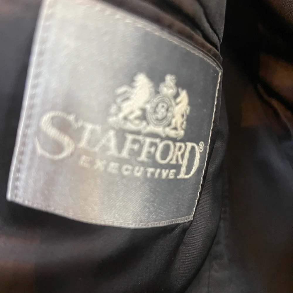 Stafford Men's Black Suit Jacket with Gold Buttons - Picture 2 of 6